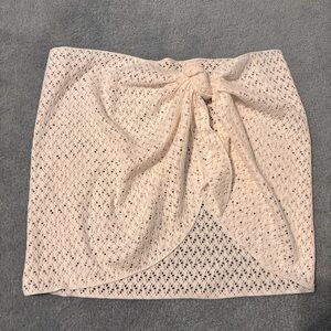 Hollister Cream Crochet Skirt